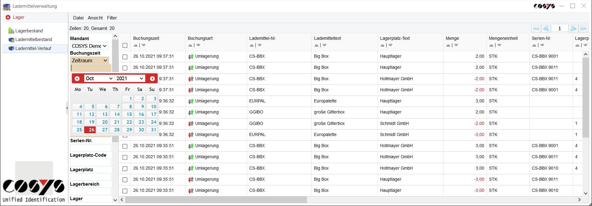 Palettenkonto Monitoring Palettenkonto Monitoring