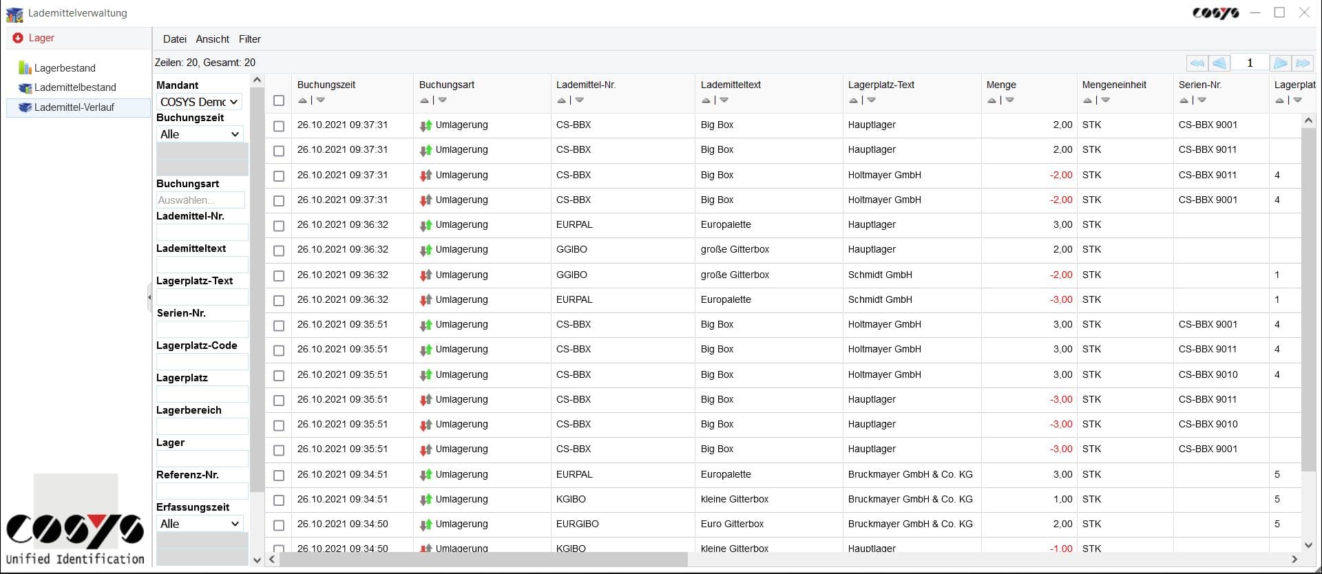 Palettenkonto Monitoring Palettenkonto Monitoring