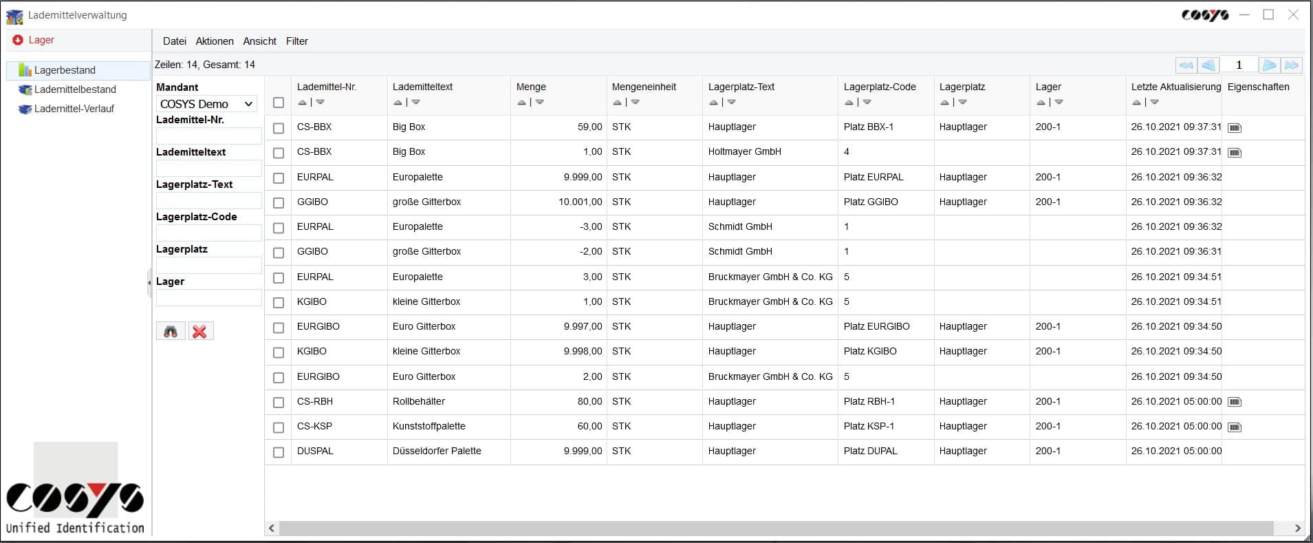 Palettenkonto Monitoring Palettenkonto Monitoring