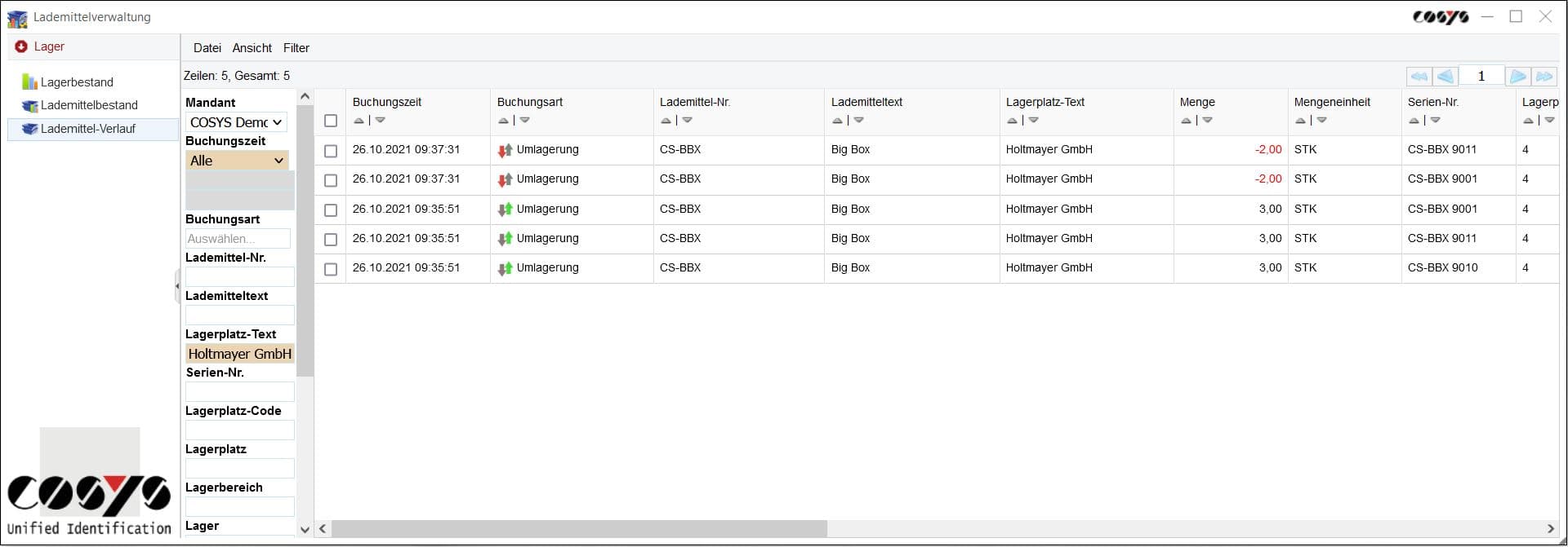 Palettenkonto Monitoring Palettenkonto Monitoring